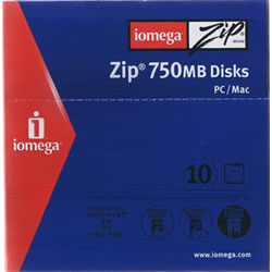 iomega Zip 750MB Disks PC/Mac 10pbN