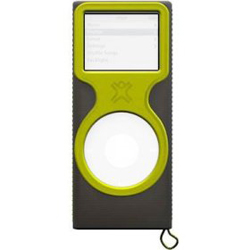 ̑ XtremeMac MicroGlove (Green, Black) (IPN-MGL-10) Sleeve Case for Apple iPod nano